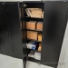 Teknion Black 2 Door Storage Cabinet w/ Adjustable Shelves